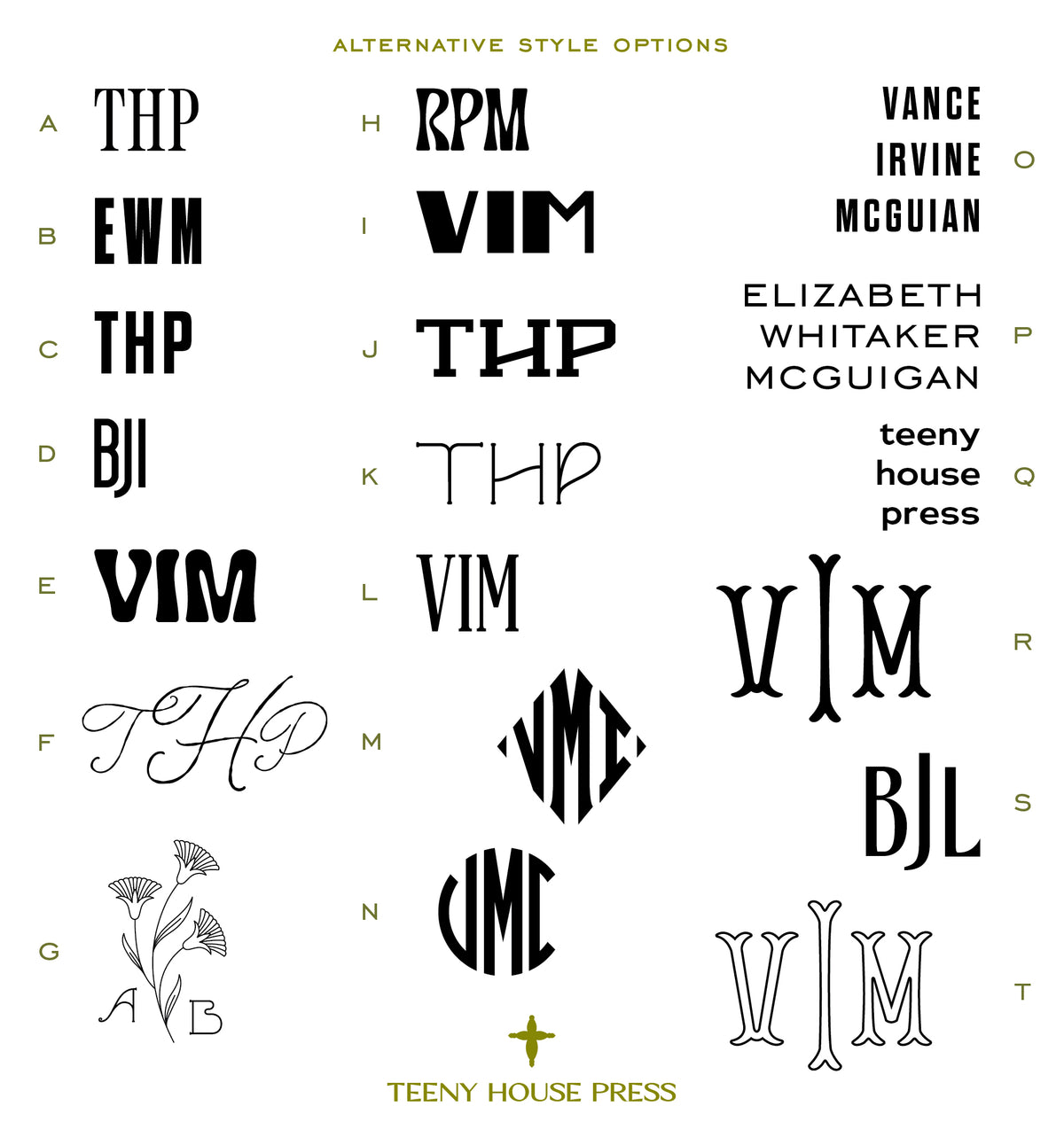 Collette Letterpress Note